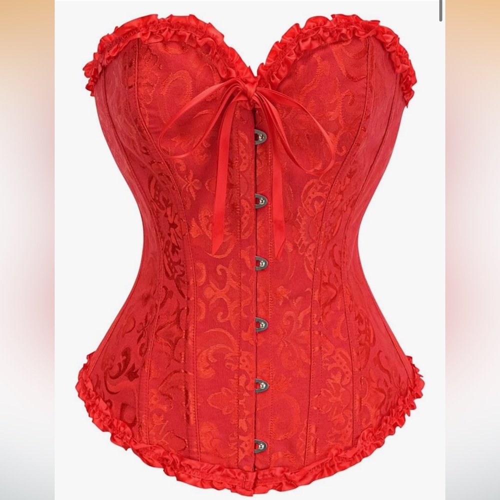 Women’s Red Lace Corset Top
